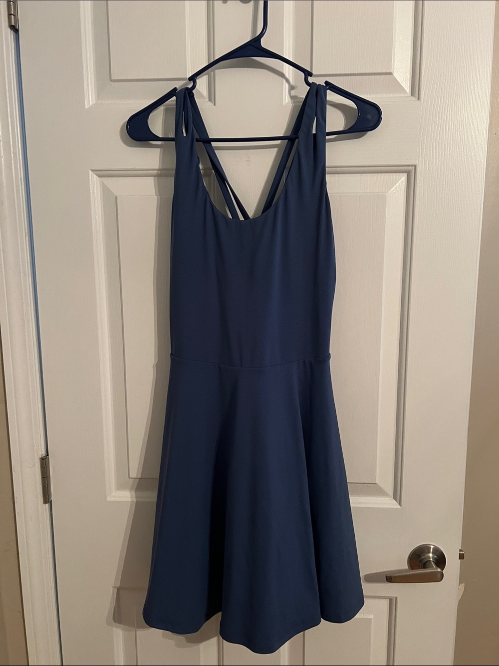 Women's Fabletics Navy A-Line Dress with Tie Straps